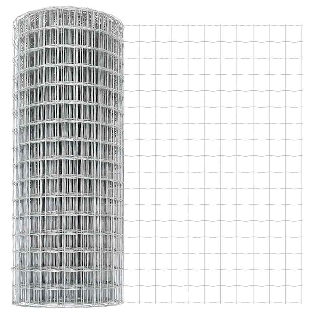 Recinzione Metallica Elettrosaldata con Base in Cemento 10x1,4 m