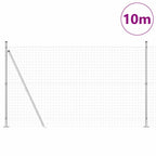 Recinzione Metallica Elettrosaldata con Base in Cemento 10x1,4 m