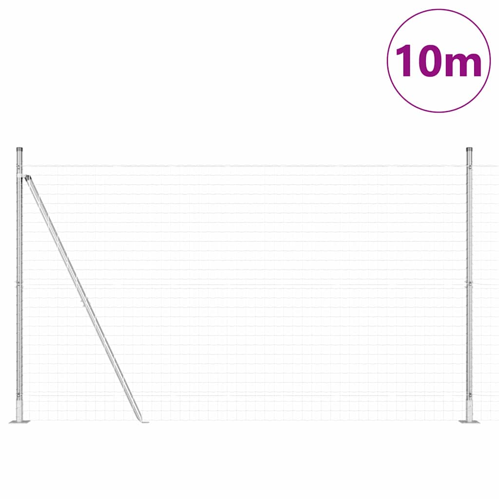 Recinzione Metallica Saldato con Base in Cemento 10 x 1,5 m