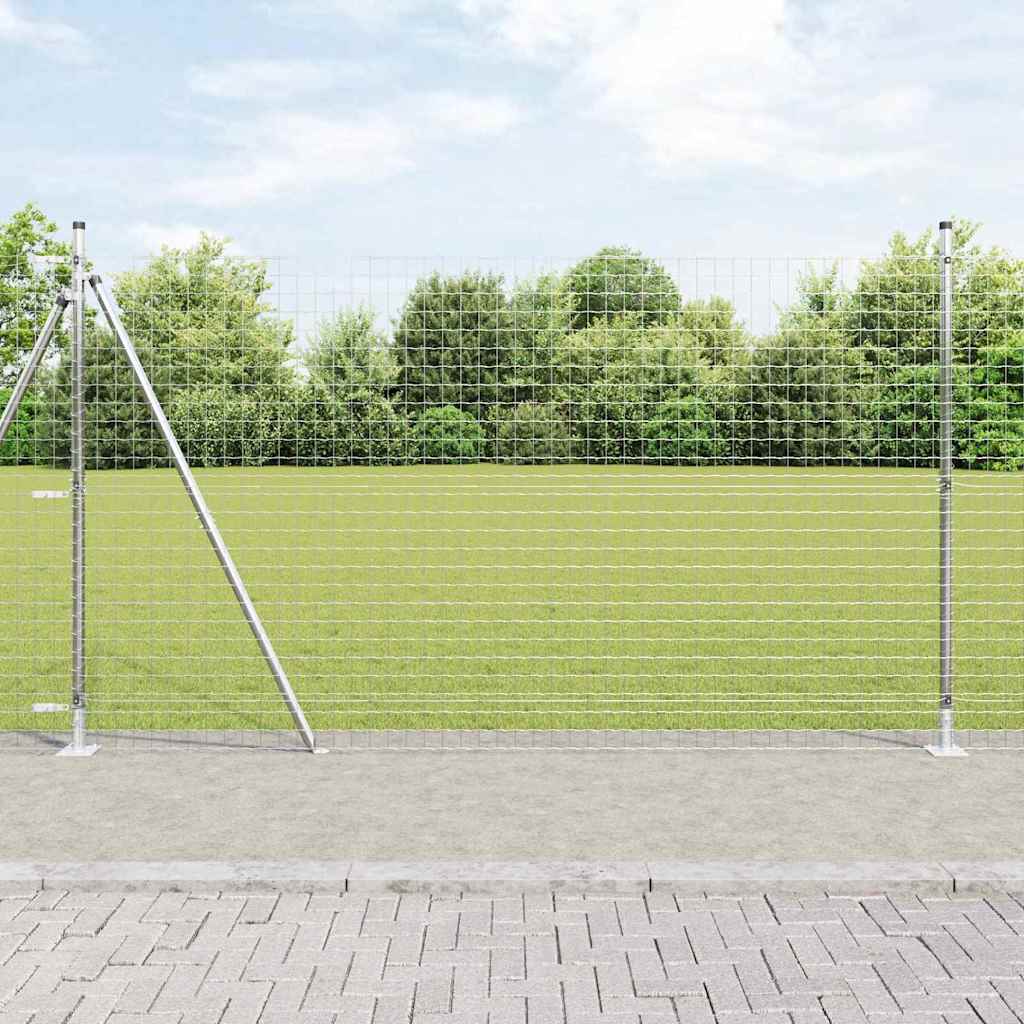 Recinzione Metallica Saldato con Base in Cemento 10x1,6 m