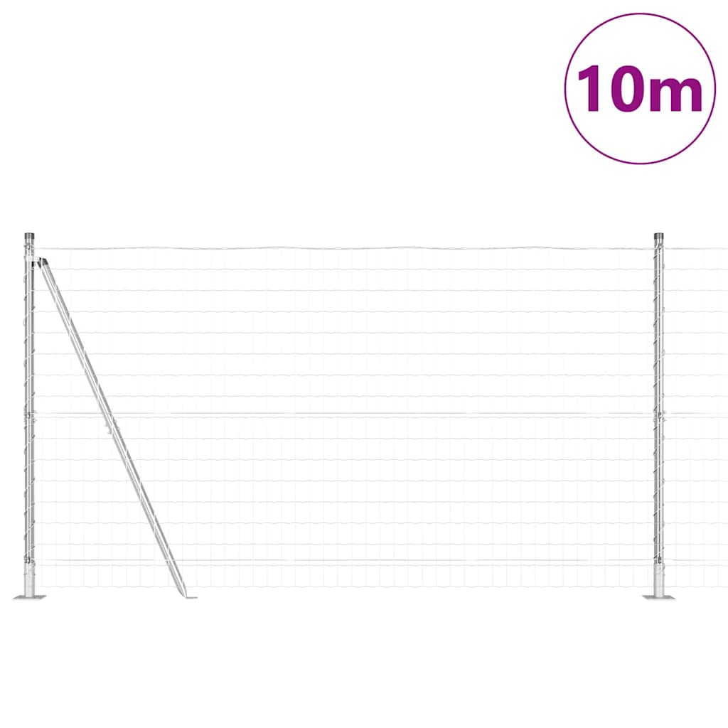 Recinzione Metallica Saldata con Base in Cemento 10x1,2 m