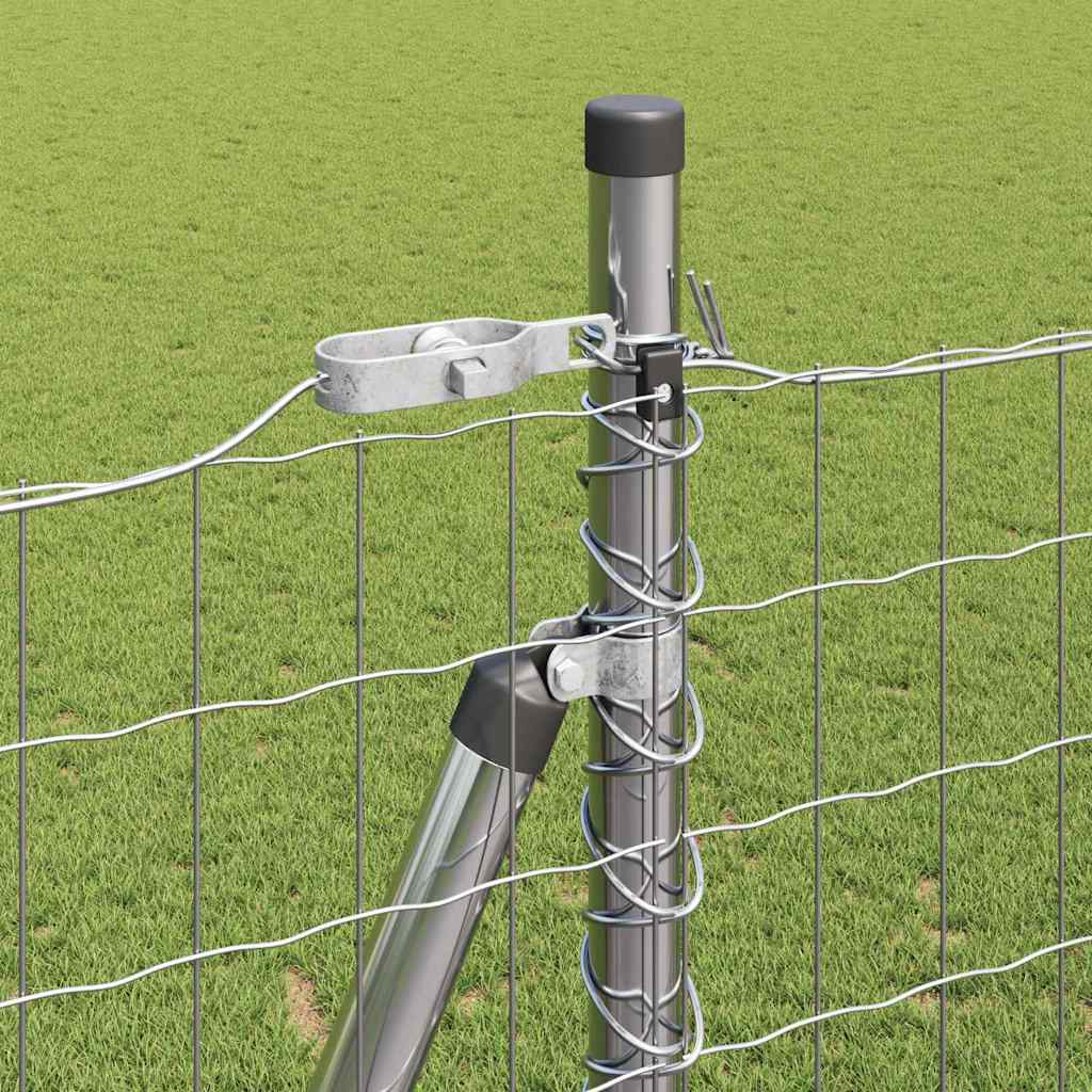 Recinzione Metallica Saldato con Base in Cemento 10x1,4 m Acciaio Zincato