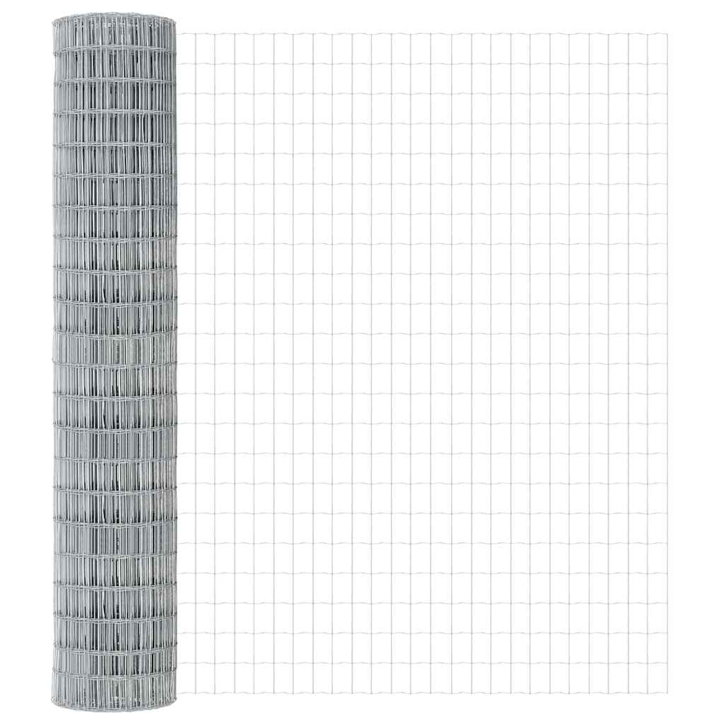 Recinzione Metallica Saldato con Base in Cemento 10x1,4 m Acciaio Zincato