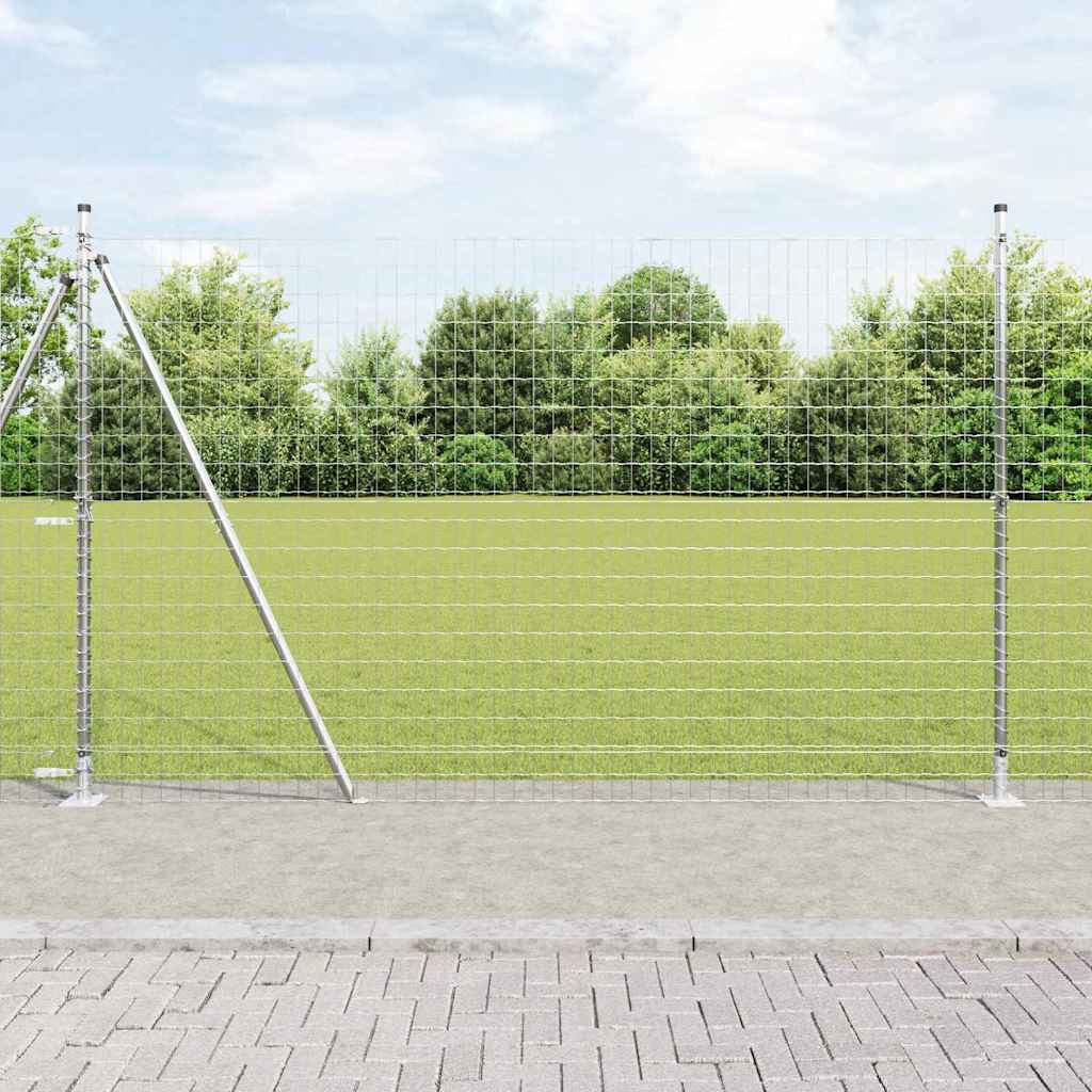 Recinzione Metallica Saldato con Base in Cemento 10 x 1,5 m