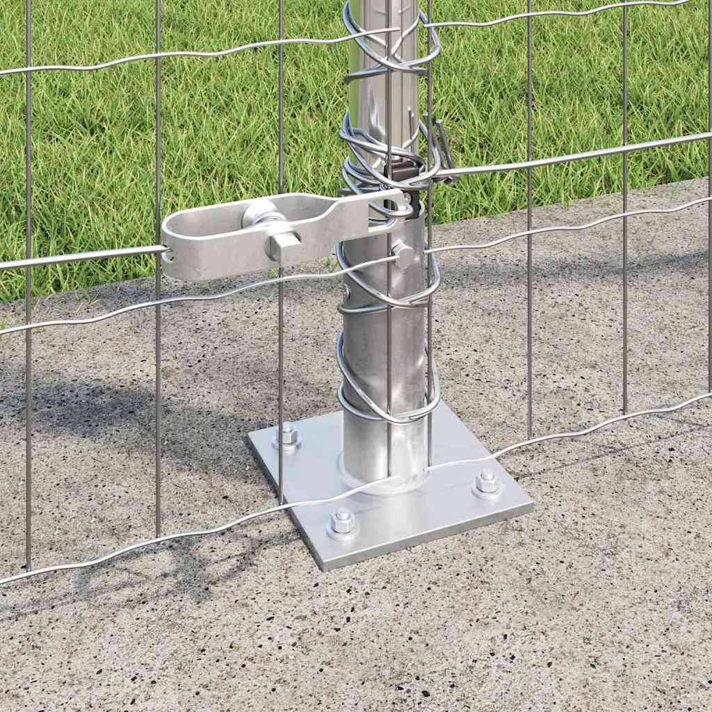 Recinzione Metallica Elettrosaldata con Base in Cemento 10 x 1,4 m