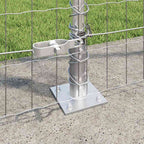 Recinzione Metallica Saldato in Acciaio Zincato 10 x 1,5 m con Base in Cemento