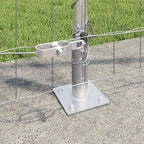 Recinzione Metallica Saldata in Rete - 10 x 1,2 m con Base in Cemento