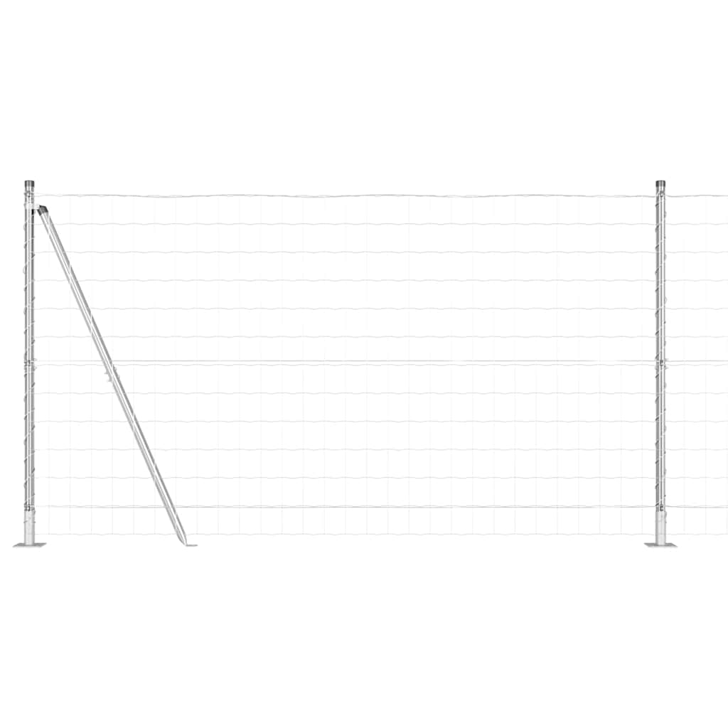 Recinzione Metallica Saldata in Rete - 10 x 1,2 m con Base in Cemento