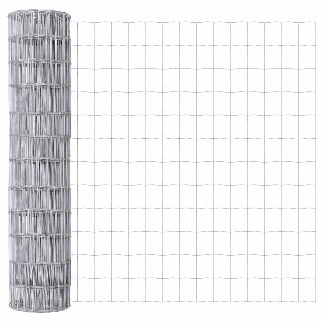 Recinzione Metallica Saldata in Rete - 10 x 1,2 m con Base in Cemento