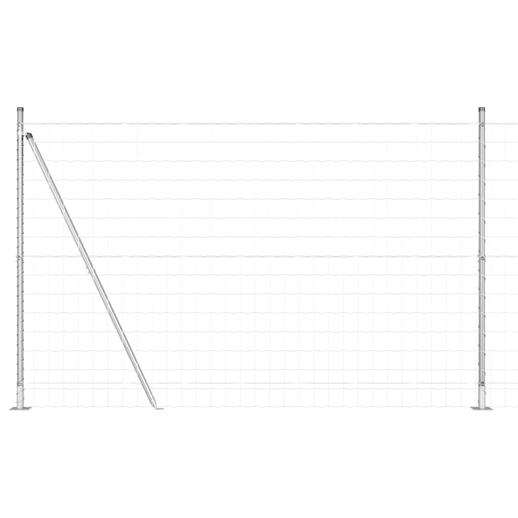 Recinzione Metallica Saldato con Base in Cemento 10 x 1,4 m