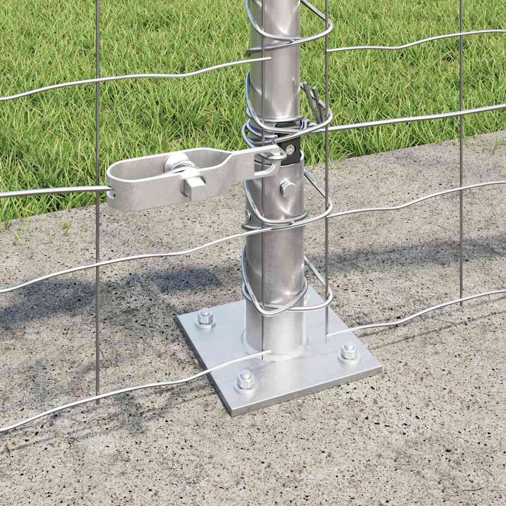 Recinzione con Posta Argento 0,4 x 10 m Acciaio