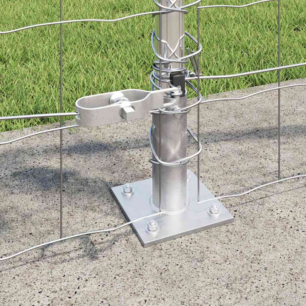 Recinzione Metallica Saldata 10x1 m con Base in Cemento - Acciaio Zincato