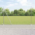 Recinzione Metallica Saldato Acciaio Zincato 10 x 1,5 m con Base in Cemento