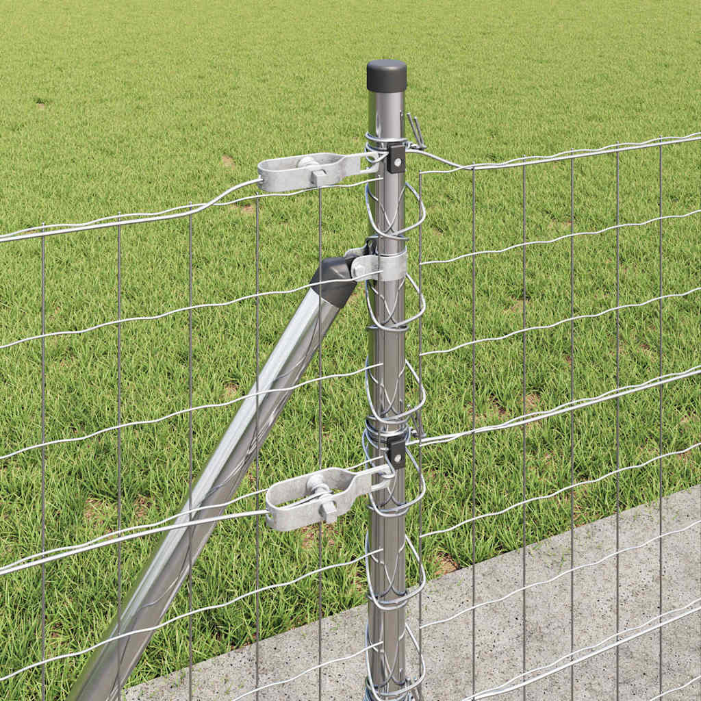 Recinzione Metallica Saldato in Acciaio Zincato con Base in Cemento 25 x 0,6 m