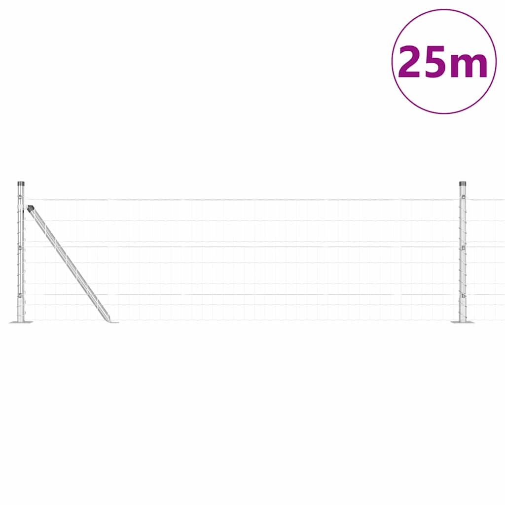 Recinzione Metallica Saldata con Base in Cemento 25 x 0,4 m