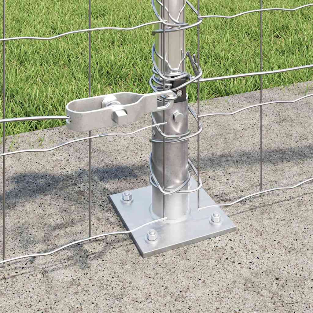 Recinzione Metallica Saldata con Base in Cemento 25 x 0,4 m - Acciaio Zincato