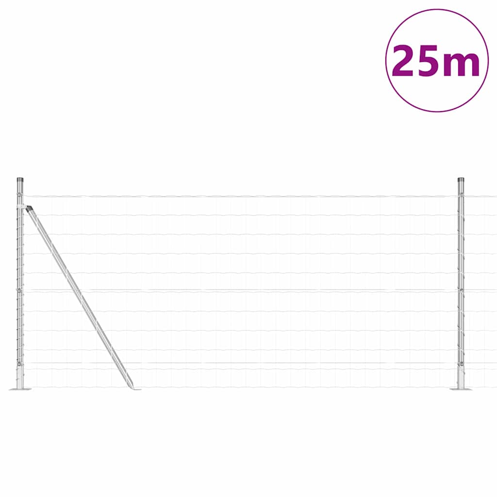 Recinzione Metallica Saldato con Base in Cemento 25 x 1 m