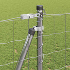 Recinzione Metallica Saldata in Acciaio Zincato 25 x 1,2 m con Base in Cemento