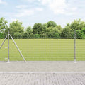 Recinzione Metallica Saldata in Rete 25 x 0,8 m con Base in Cemento
