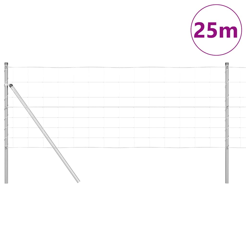 Recinzione metallica saldata in acciaio zincato 25 x 0,8 m con pali