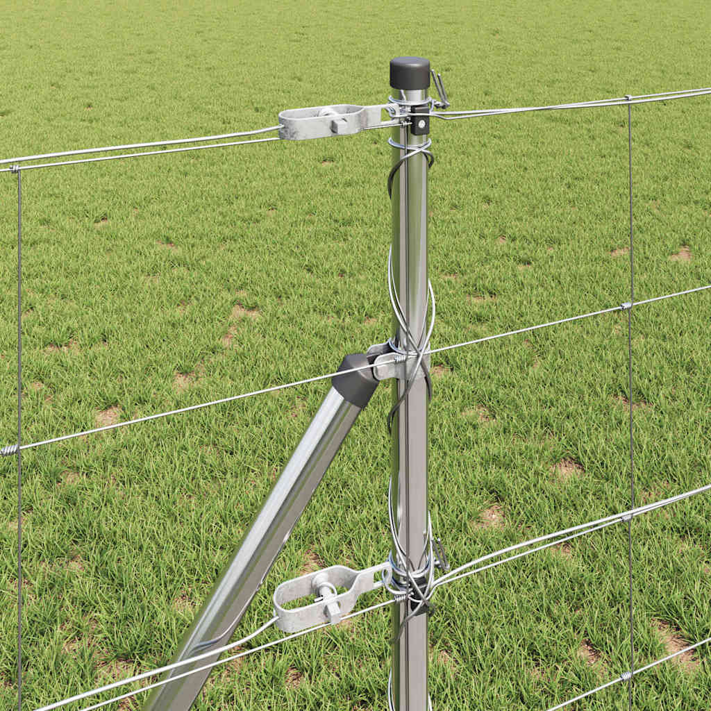 Recinzione metallica saldata in acciaio zincato 50 x 0,8 m con pali per fissaggio a terra
