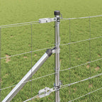 Recinzione in rete saldata zincata 25 x 0,8 m con pali e punte