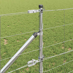 Recinzione in rete saldata zincata 25 x 0,8 m con pali e punte