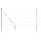 Recinzione in rete saldata zincata 25 x 1,2 m con pali