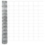 Recinzione in rete saldata zincata 25 x 1,2 m con pali
