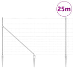 Recinzione in rete saldata con punte 25 x 1,4 m - Acciaio zincato
