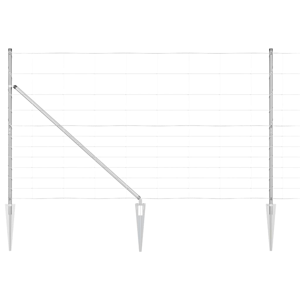 Recinzione in rete saldata con punte 25 x 1,4 m - Acciaio zincato