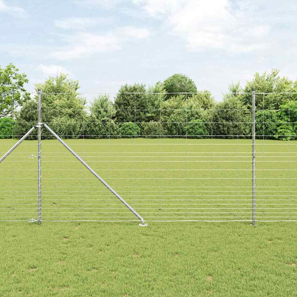 Recinzione in rete saldata con punte 25 x 1,5 m - Acciaio zincato