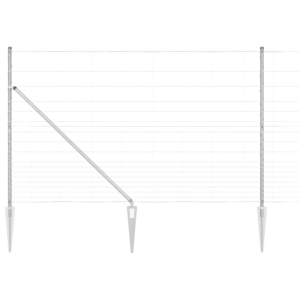 Recinzione in rete saldata con punte 25 x 1,5 m - Acciaio zincato