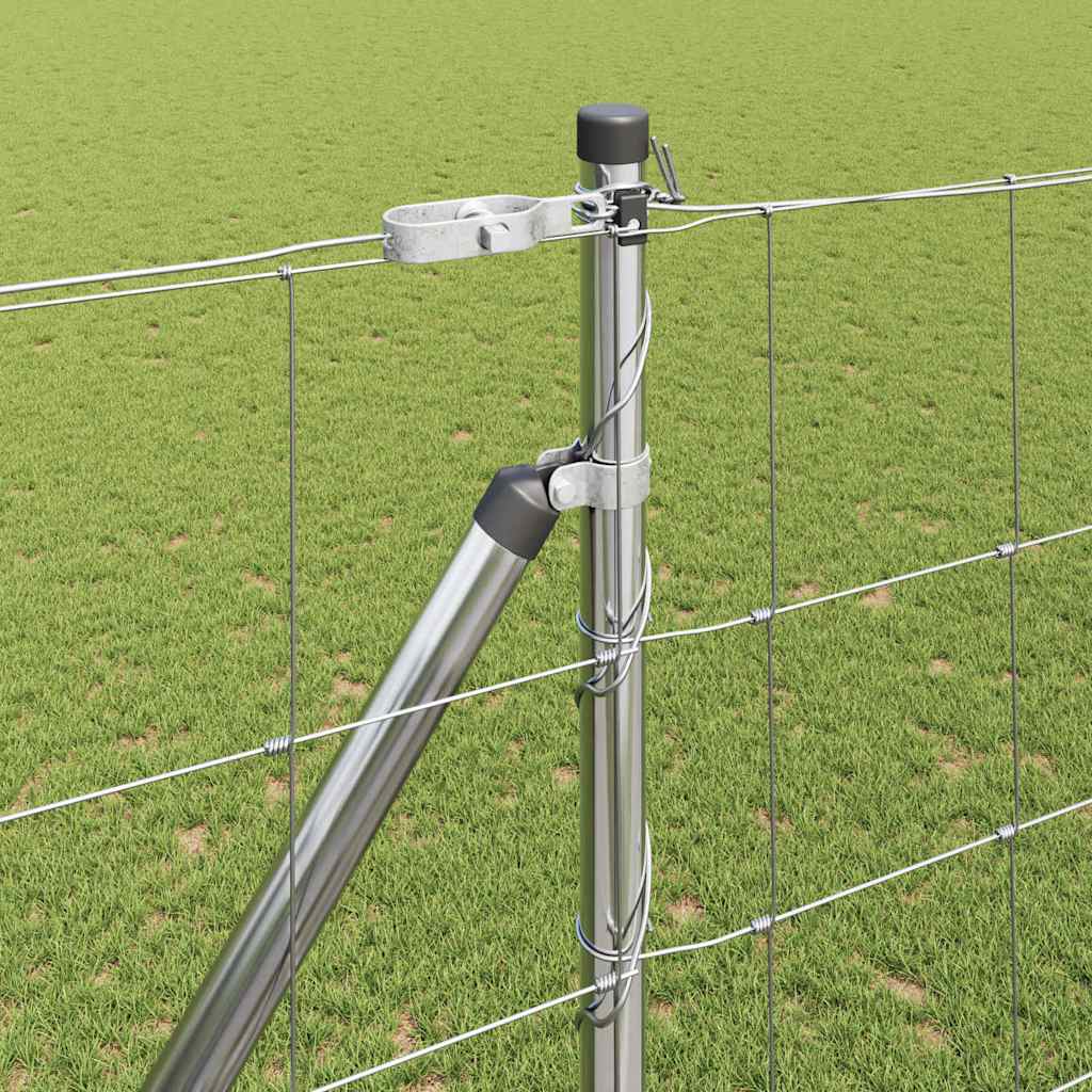 Recinzione in rete saldata zincata 25 x 1,6 m con pali