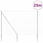 Recinzione in rete saldata zincata 25 x 1,6 m con pali