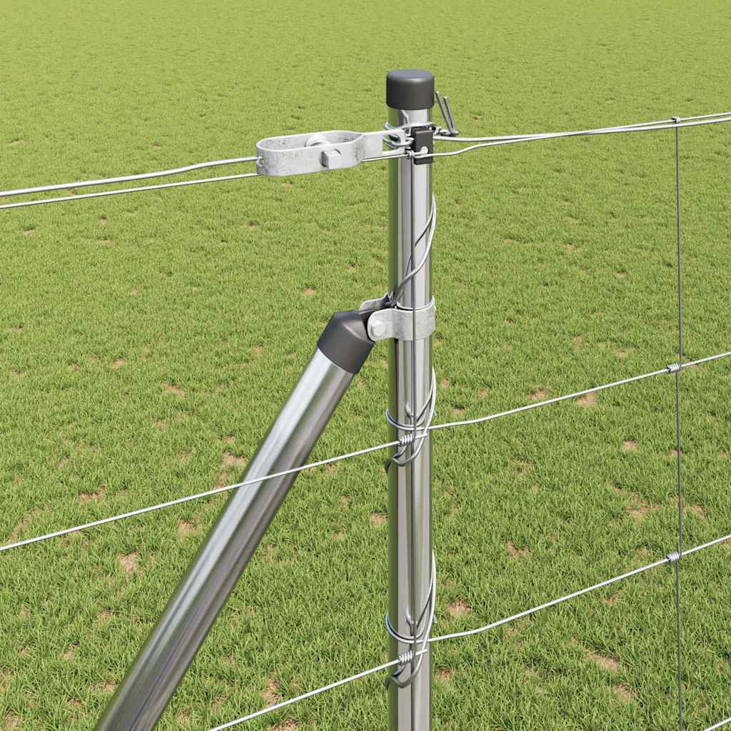 Recinzione in rete saldata zincata 25 x 1,6 m con pali