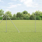 Recinzione in rete saldata zincata 25 x 1,6 m con pali