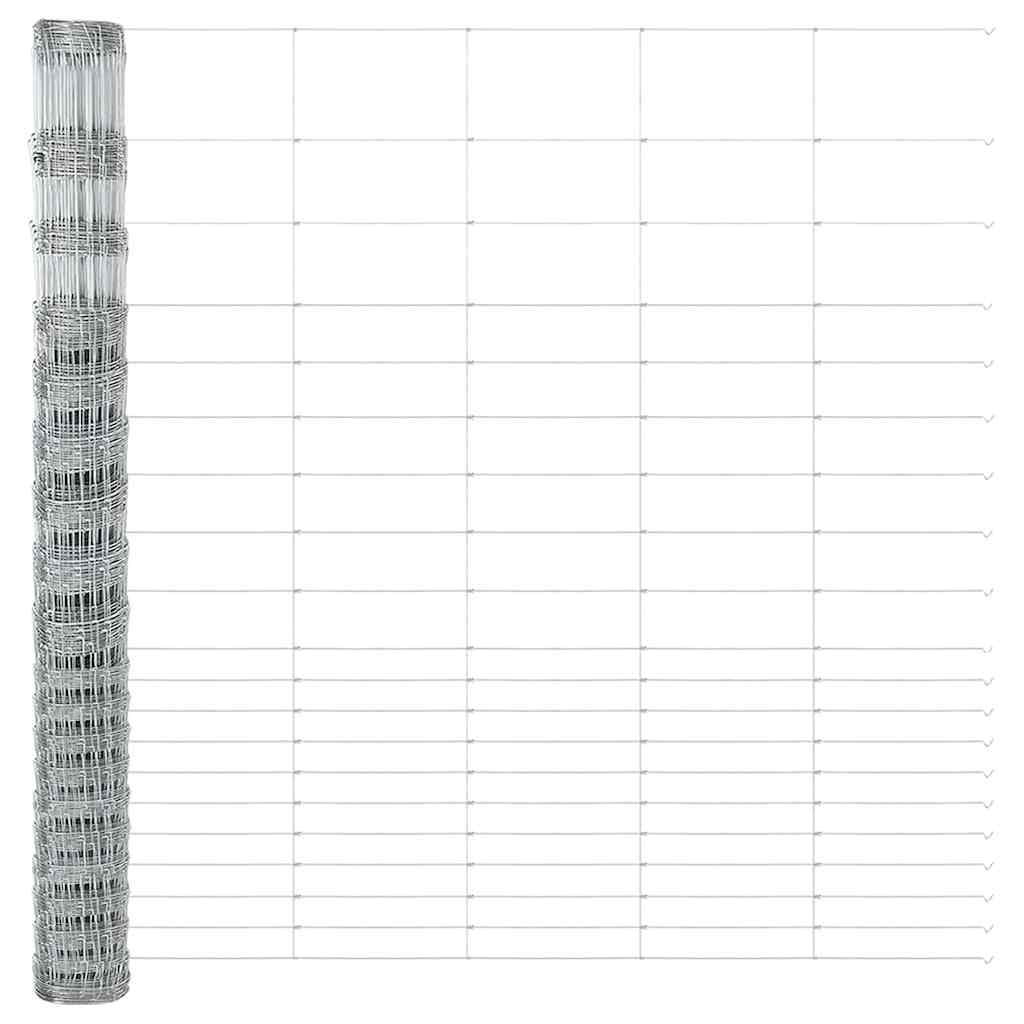 Recinzione in rete saldata zincata 25 x 1,6 m con pali