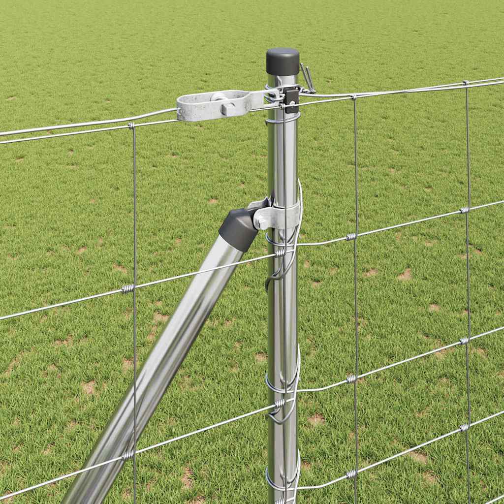 Recinzione in rete saldata zincata 25 x 1,6 m con pali