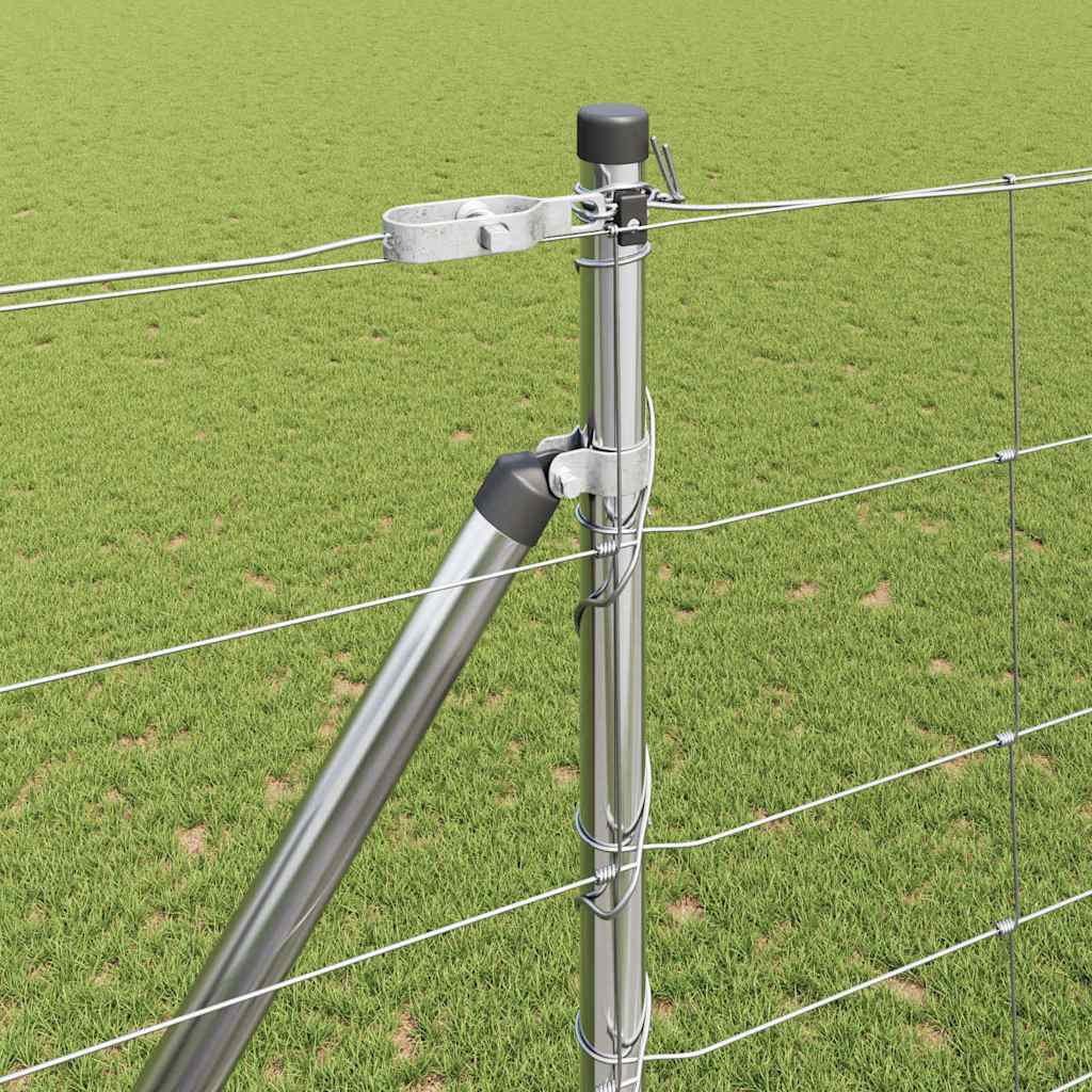 Recinzione in rete saldata zincata 25 x 1,6 m con pali