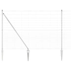 Recinzione in rete saldata zincata 25 x 1,6 m con pali
