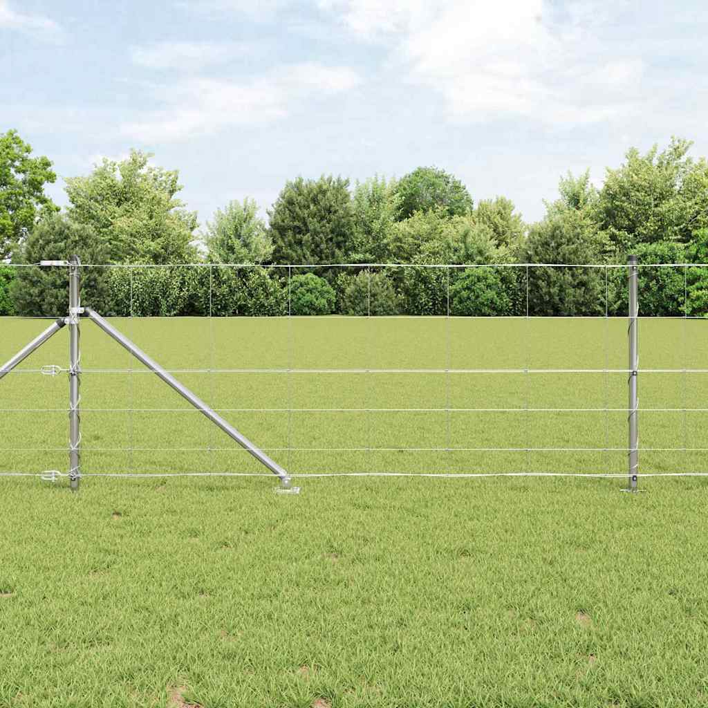 Recinzione in rete saldata zincata 50 x 0,8 m con punte