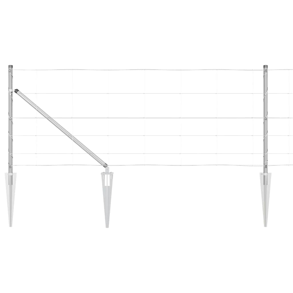 Recinzione in rete saldata zincata 50 x 0,8 m con punte