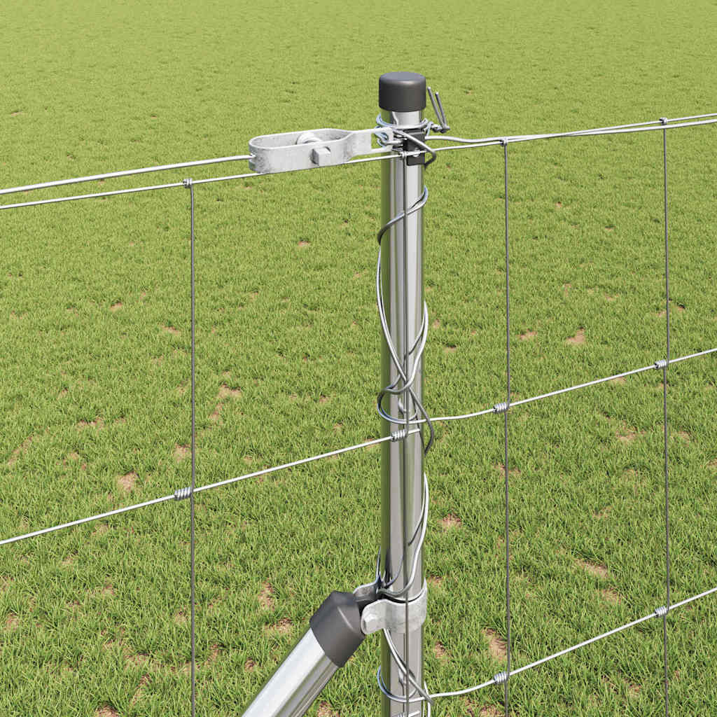 Recinzione in rete saldata zincata 50 x 1,4 m con pali