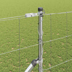 Recinzione in rete saldata zincata 50 x 1,4 m con pali