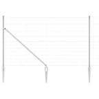 Recinzione in rete saldata zincata 50 x 1,4 m con pali