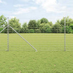 Recinzione in rete saldata zincata 50 x 1,2 m con pali