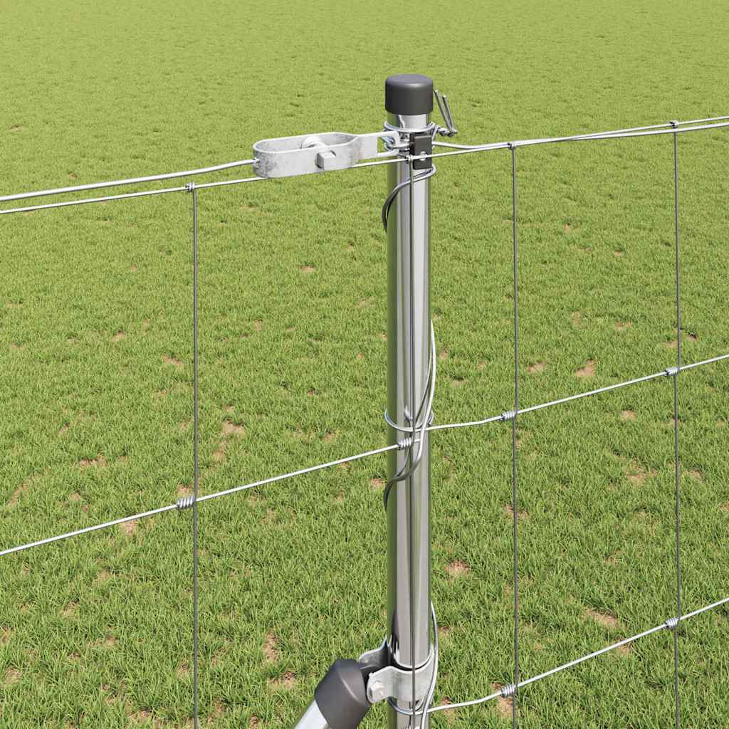 Recinzione in rete saldata zincata 50 x 1,5 m con pali