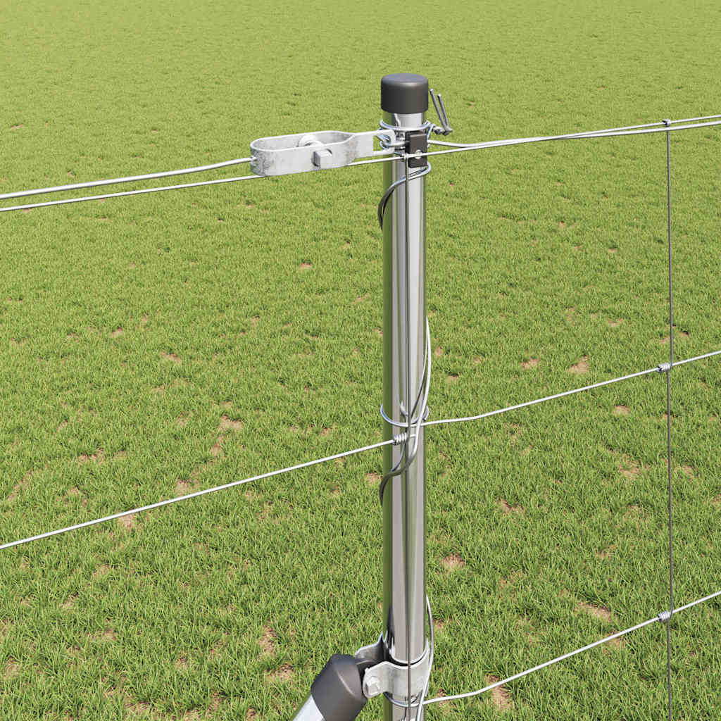 Recinzione in rete saldata zincata 50 x 1,5 m con pali e punte