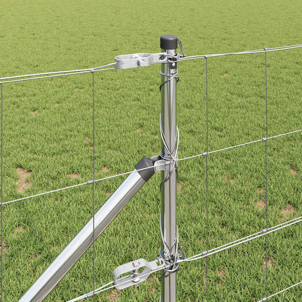 Recinzione in rete saldata zincata 100 x 0,8 m con pali